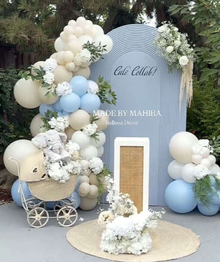 Half Ripple Backdrop & Cake Stand Set